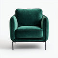 Fabric armchair with wooden legs in beige color 80 x 80 x 75cm